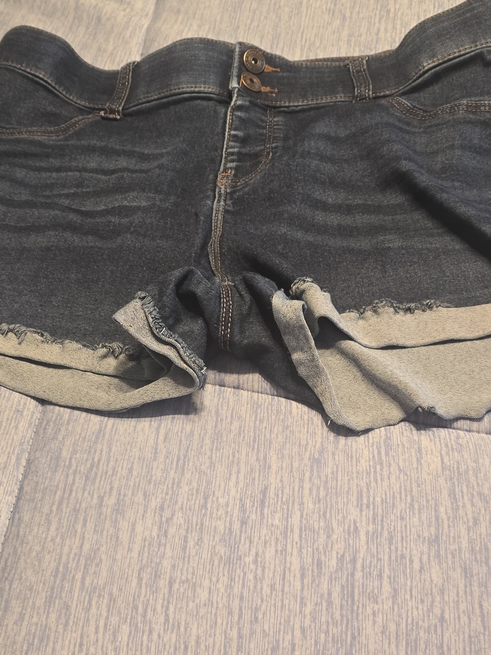 Vanilla Star Dark Gray Denim Jean Shorts